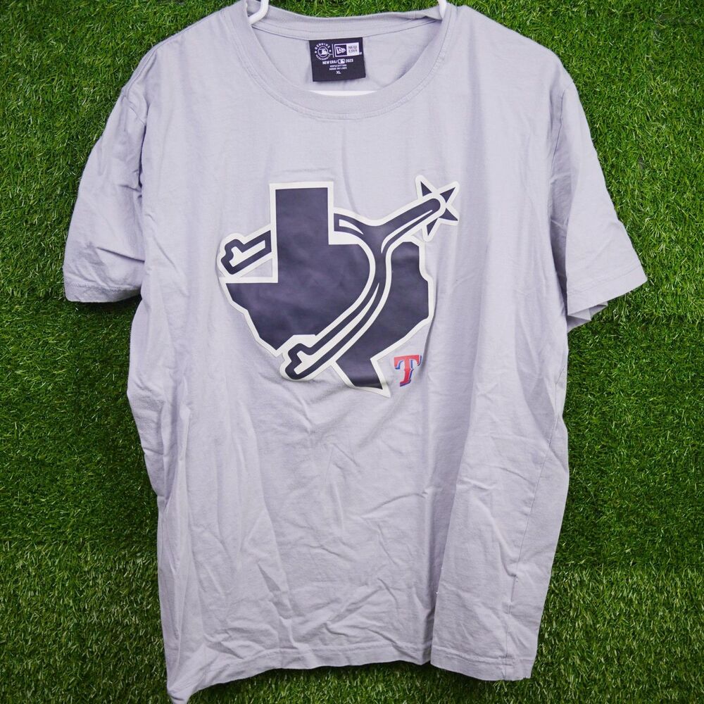 New Era Texas Rangers City‎ Connect Gray T-Shirt - Men's Size XL